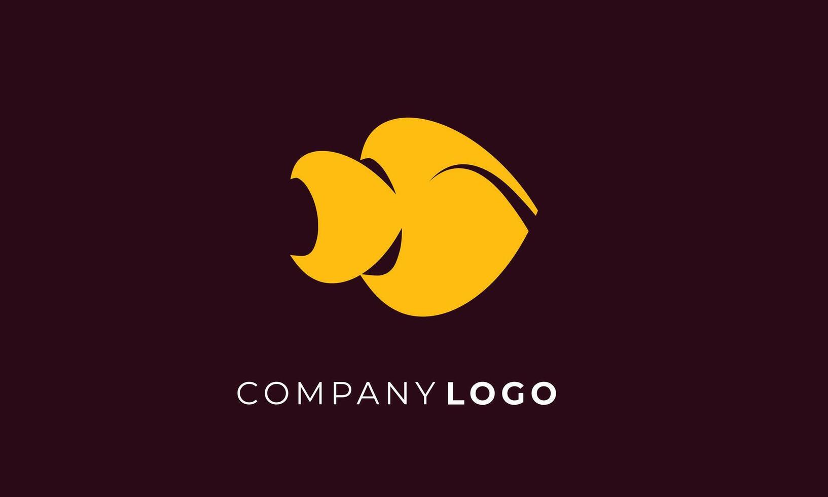 unique abstract geometric fish logo design for seafood business branding and aquatic-themed identity vector