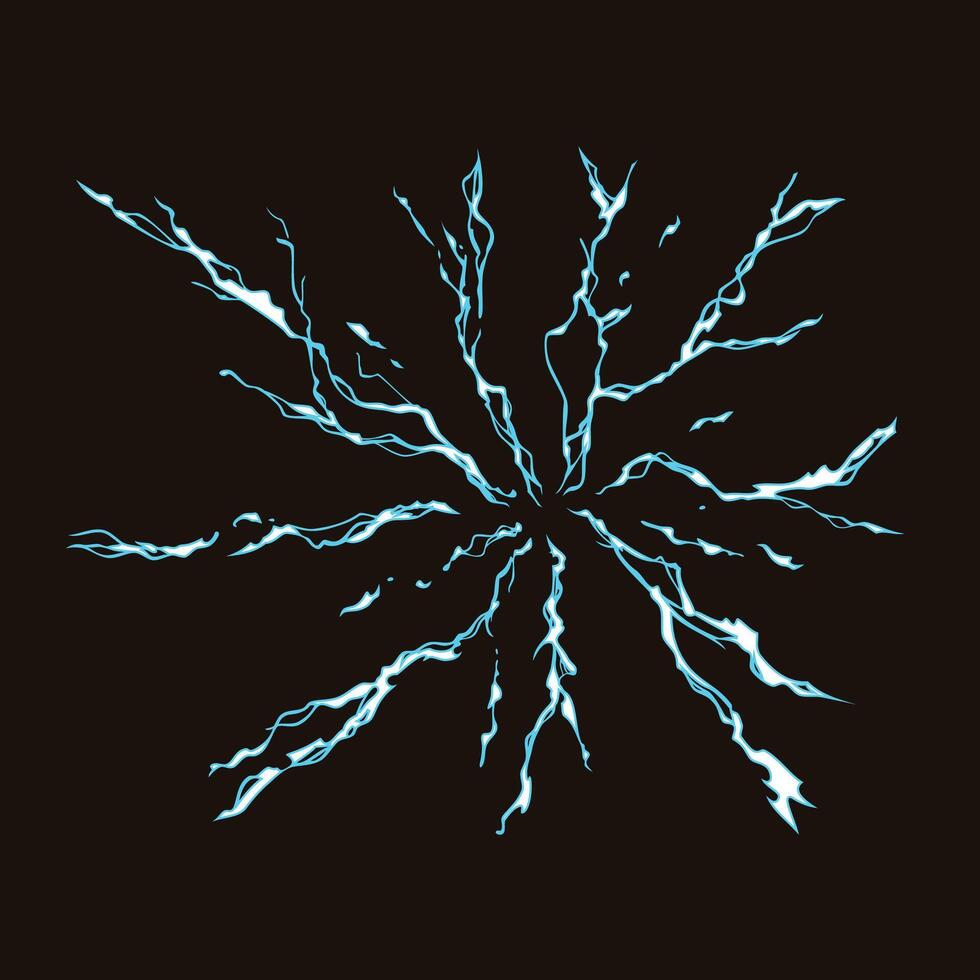 spread electric burst anime effect vector
