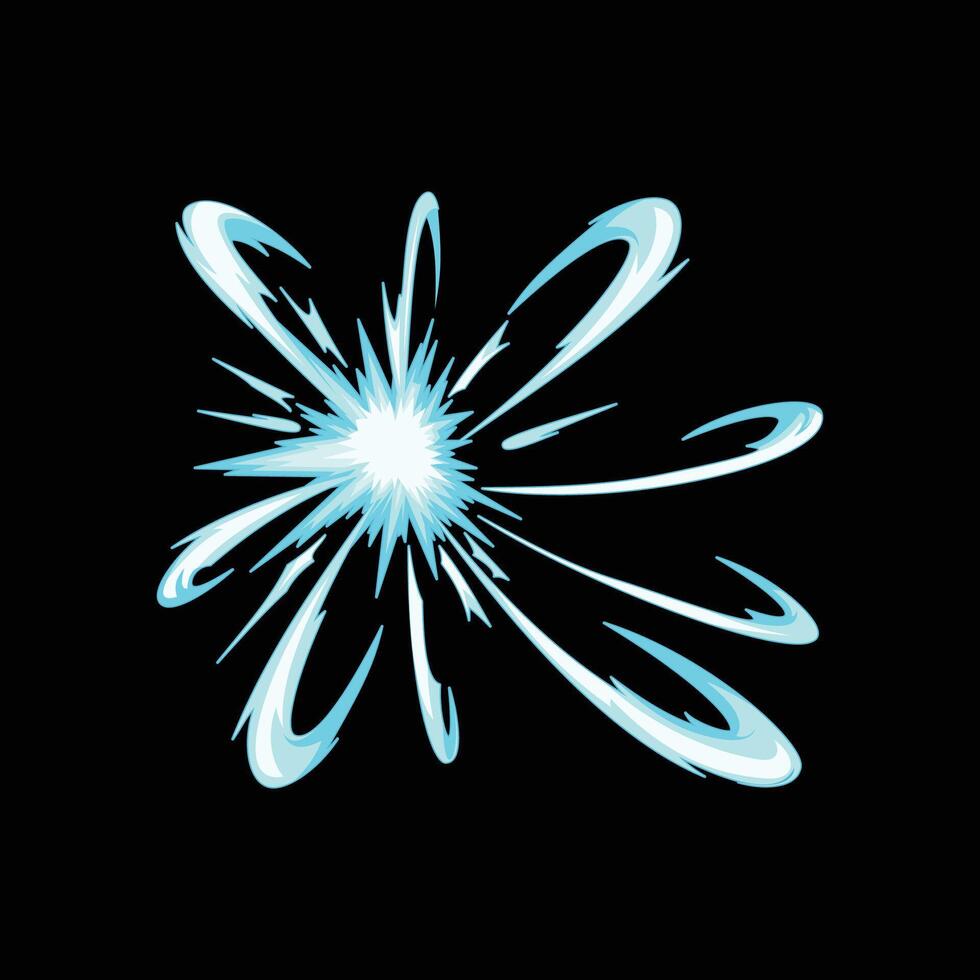 power slash impact anime illustration vector