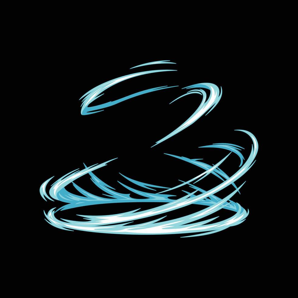 swirl skill anime cartoon effect vector