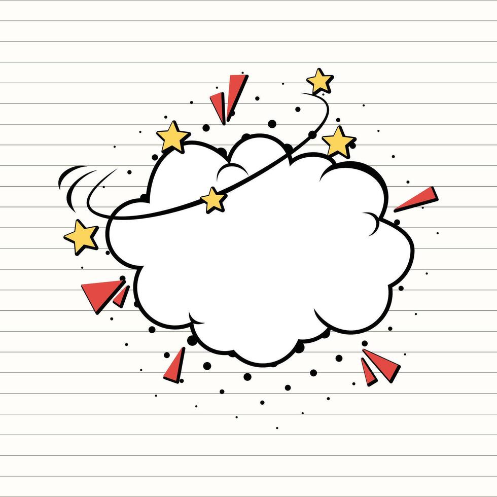 dizzy speech bubble cartoon effect vector