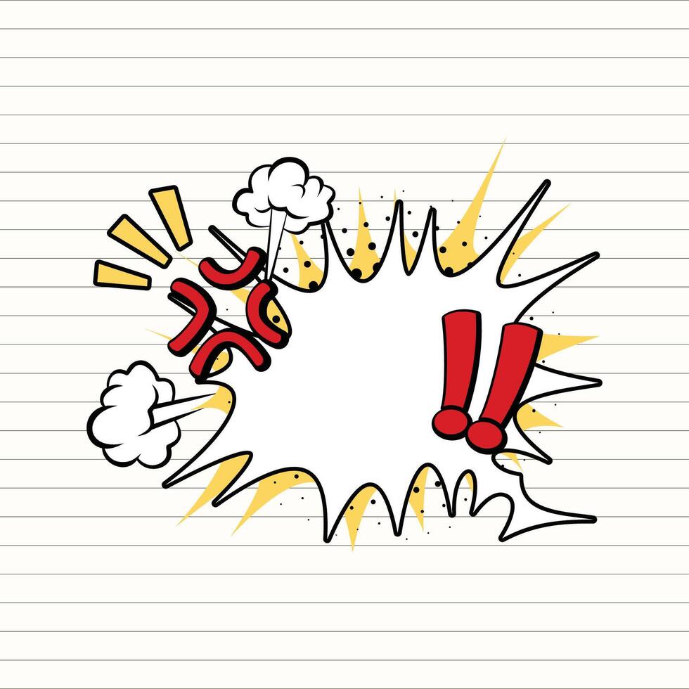 angry comic bubble speech expression vector
