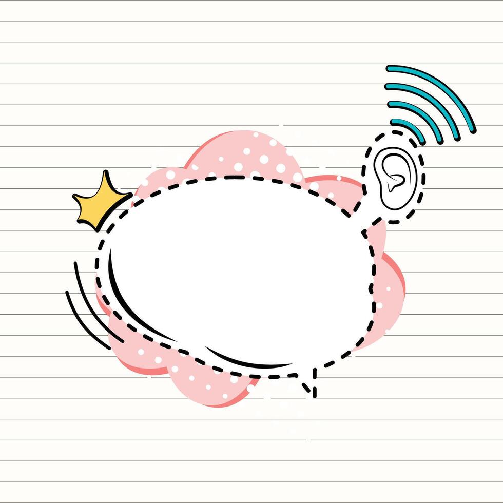 eavesdrop speech bubble cartoon effect vector