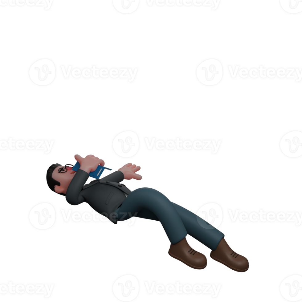 3D Male Teacher Character. A man holds a closed book with one hand in front of his chest, showing a serious attitude. Educational Professional png