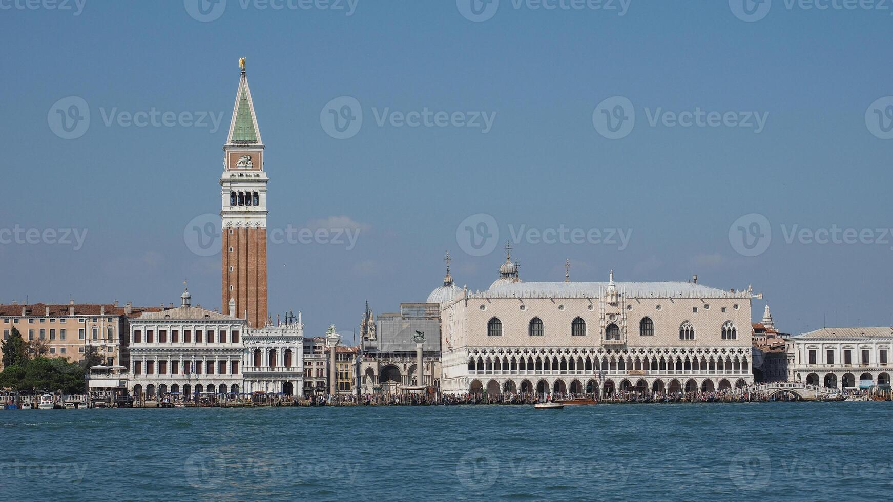 St Mark square seen fron St Mark basin in Venice photo
