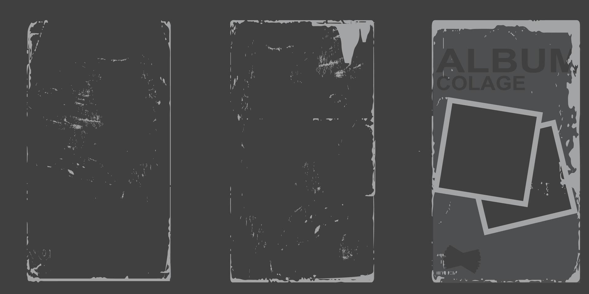 Vintage grunge paper texture portrait frame. Retro paper cover texture for album covers, books and packaging. with worn edges. Old worn background. illustration vector