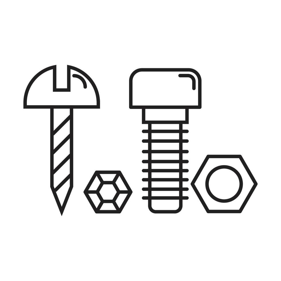 Screw icon on white background vector