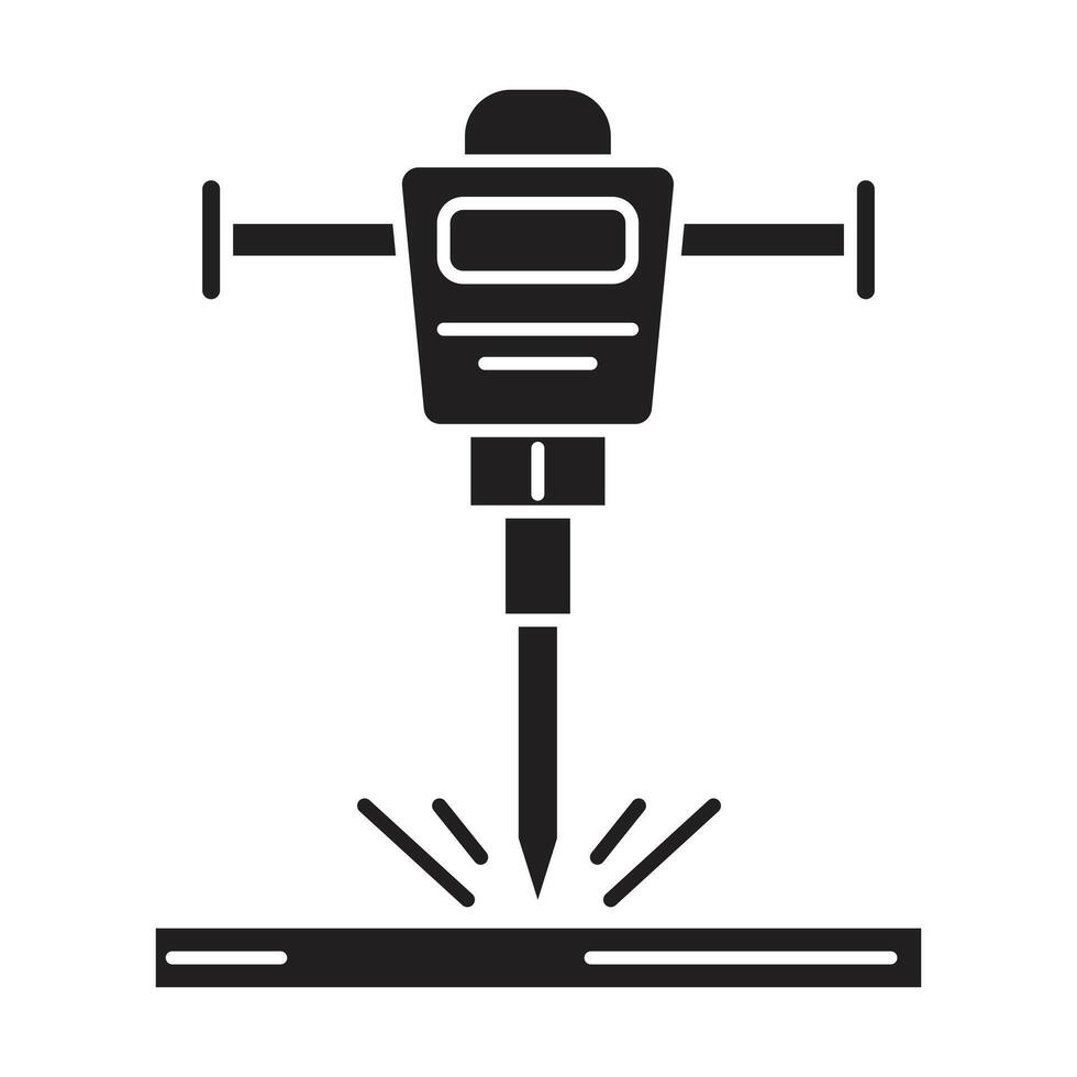 Drilling machine icon on white background vector
