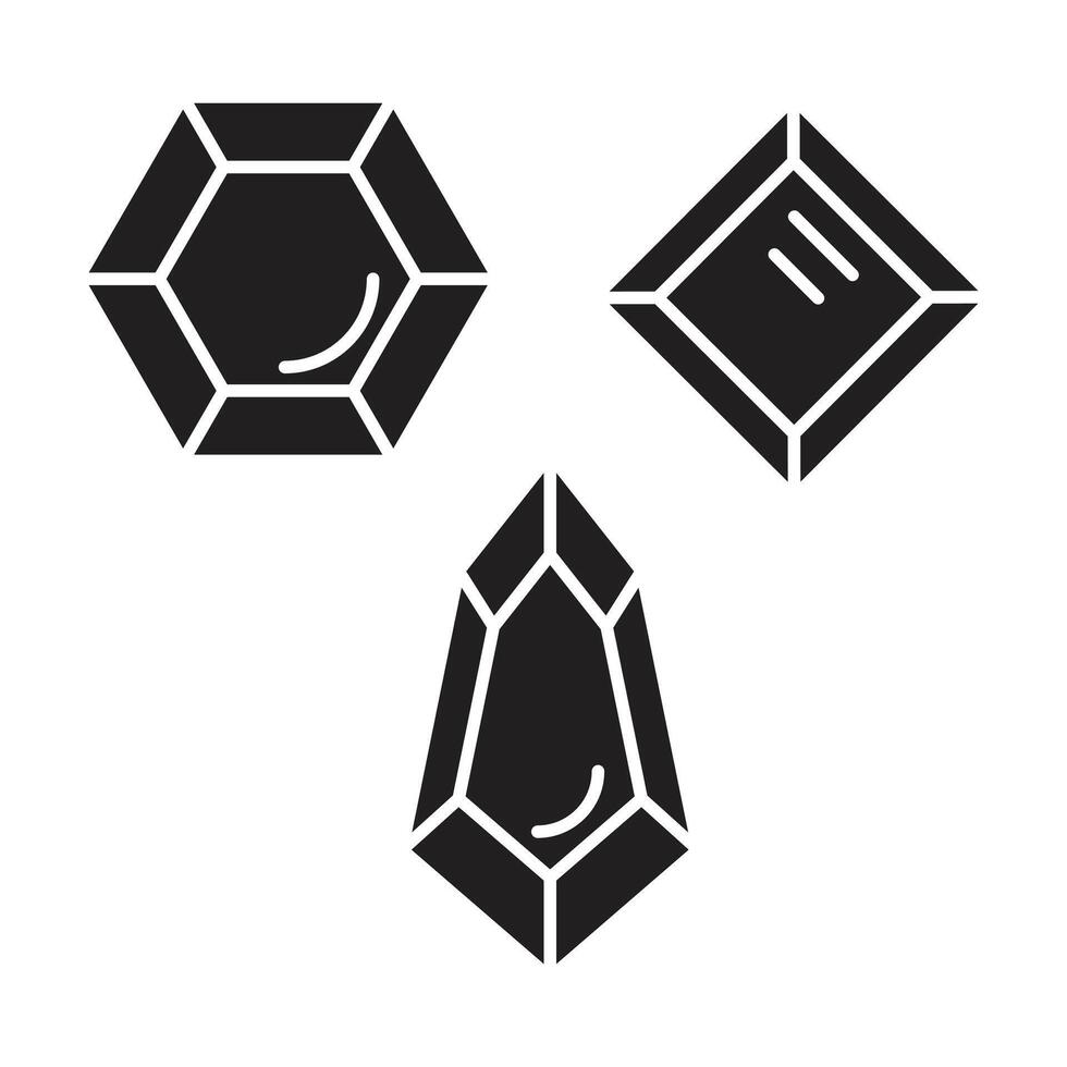 gem icon on white background vector