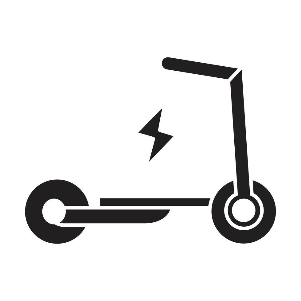 electric scooter icon on white background vector