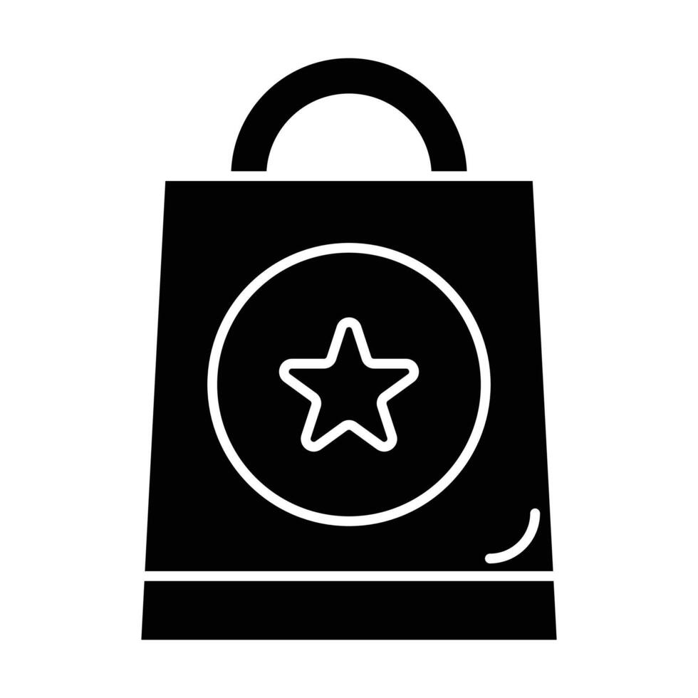 paper bag icon on white background vector