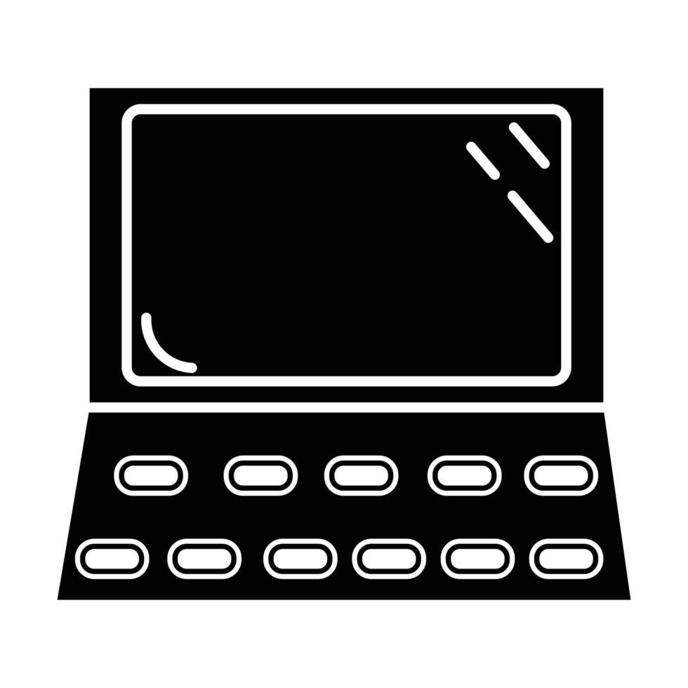 portable computer icon on white background vector