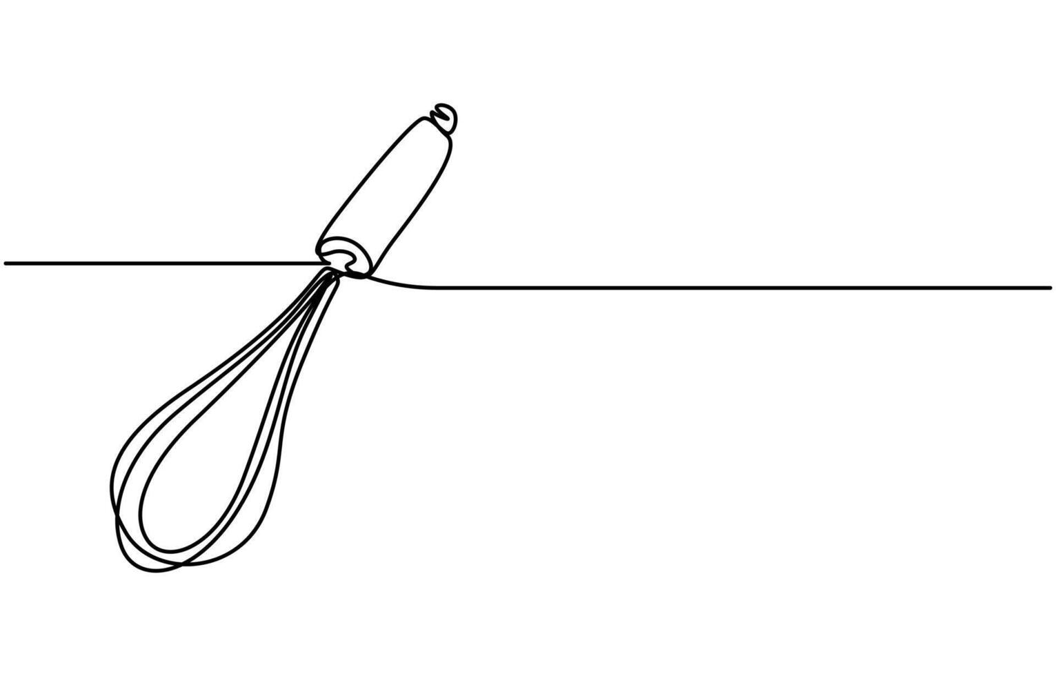 Whisk Kitchen continuous line drawing Style vector