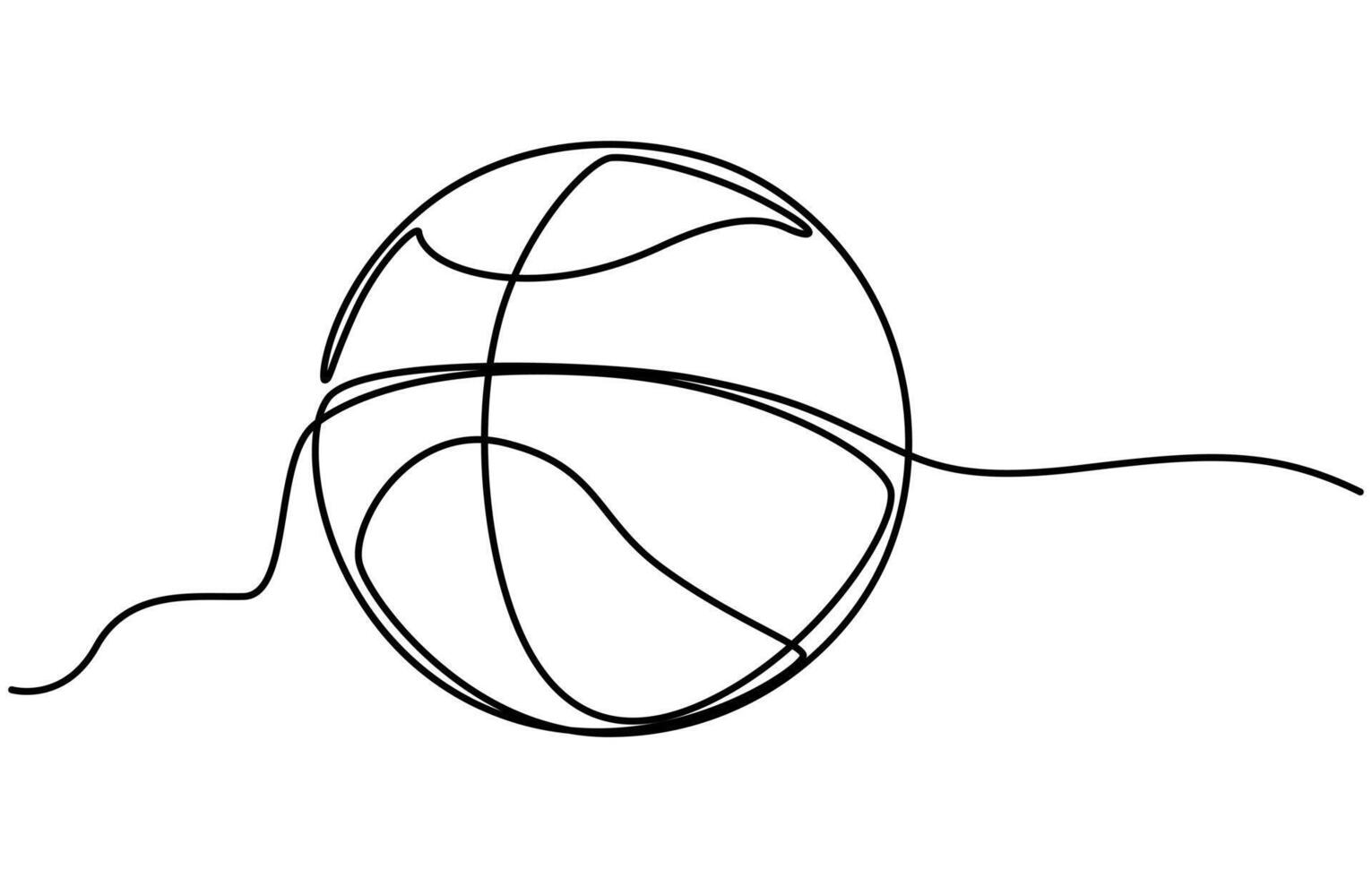 Basketball Continuous line drawing vector