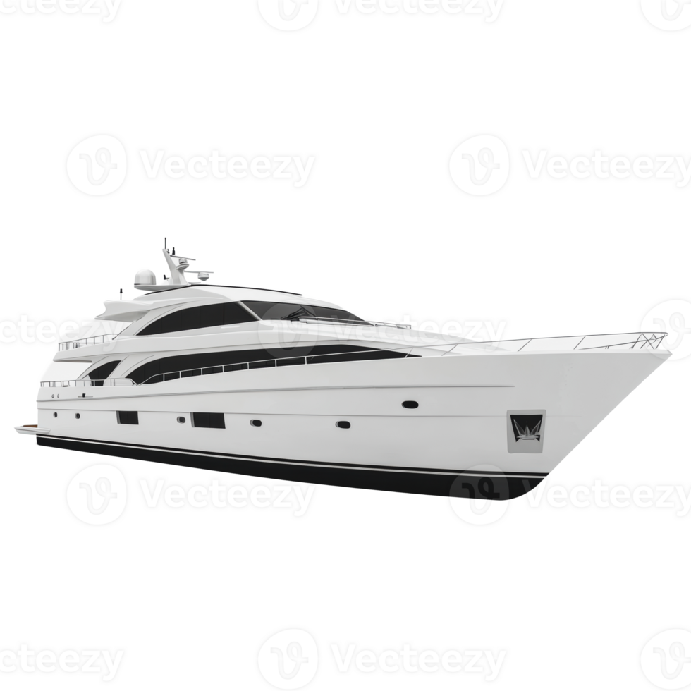 Elegant luxury yacht anchored in calm waters png
