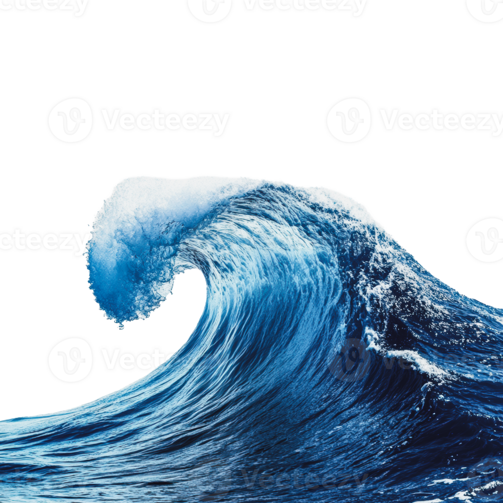 Large ocean wave crashing against the shore png