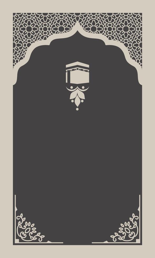 vintage arabesque geometric pattern prayer rug vector