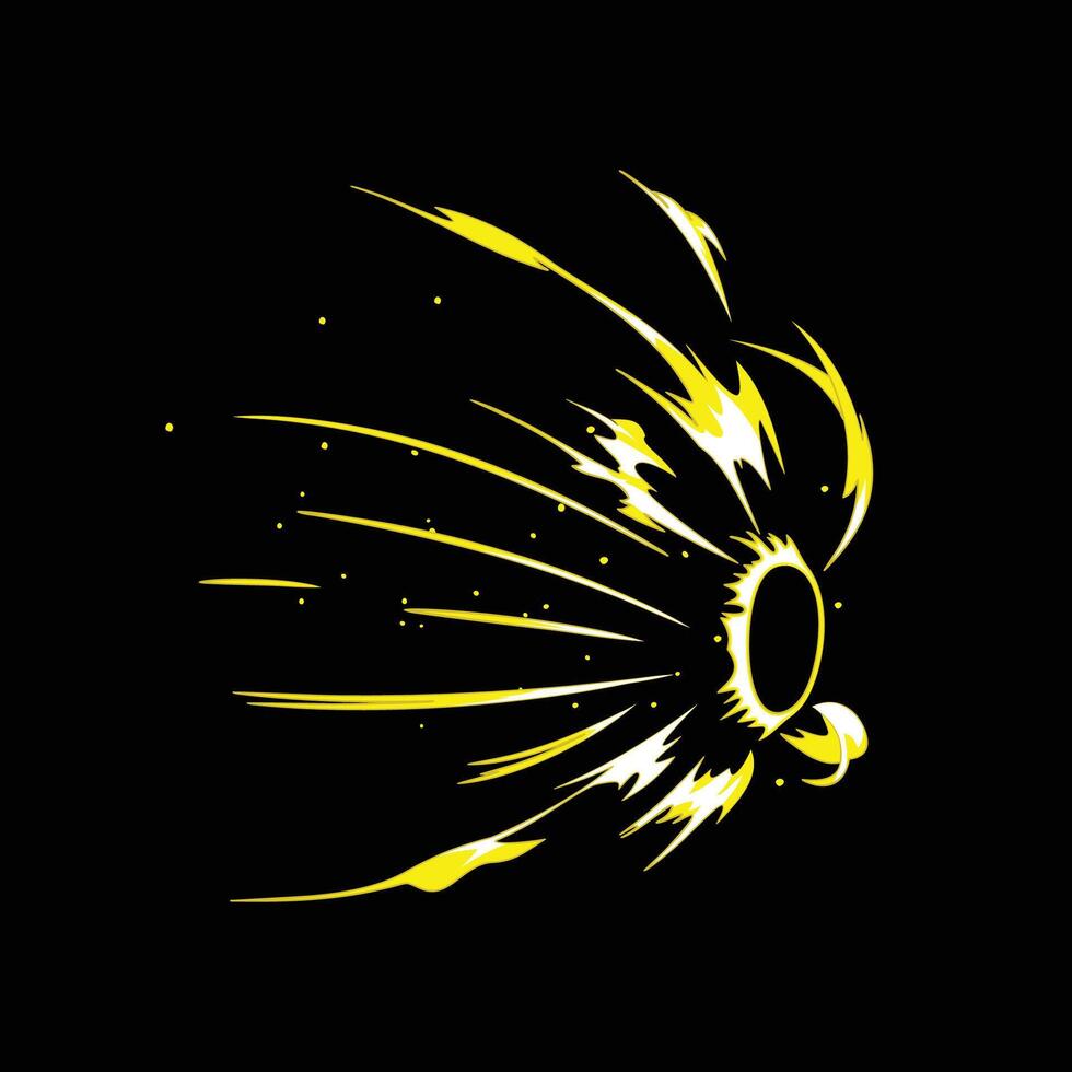 yellow beam strike magic attack vector