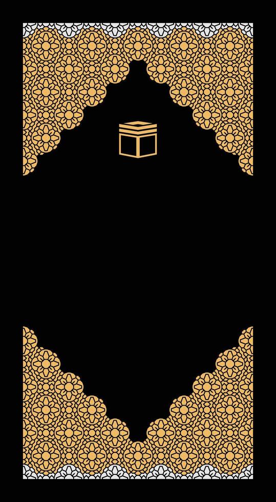 flower geometric vintage pattern prayer rug vector