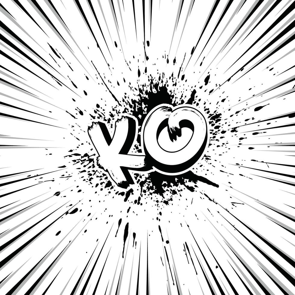 knock out action manga style vector