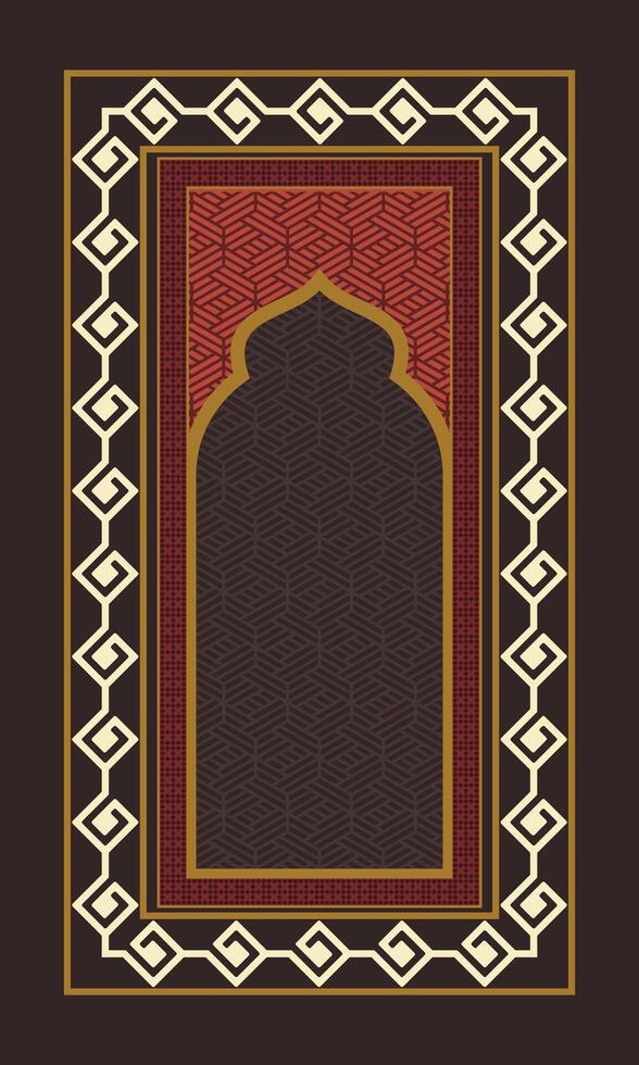 abstract geometric pattern prayer rug vector