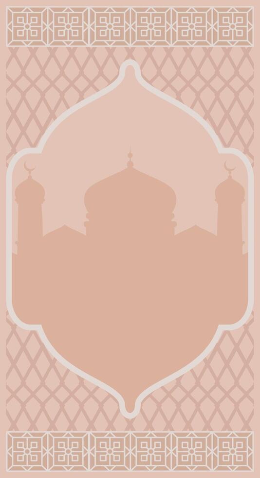 beautiful mosque geometric prayer mat vector