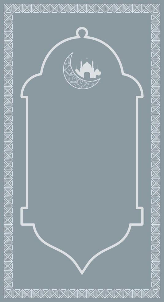 simple modern muslim prayer mat vector