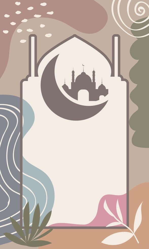 abstract shape aesthetic prayer rug vector