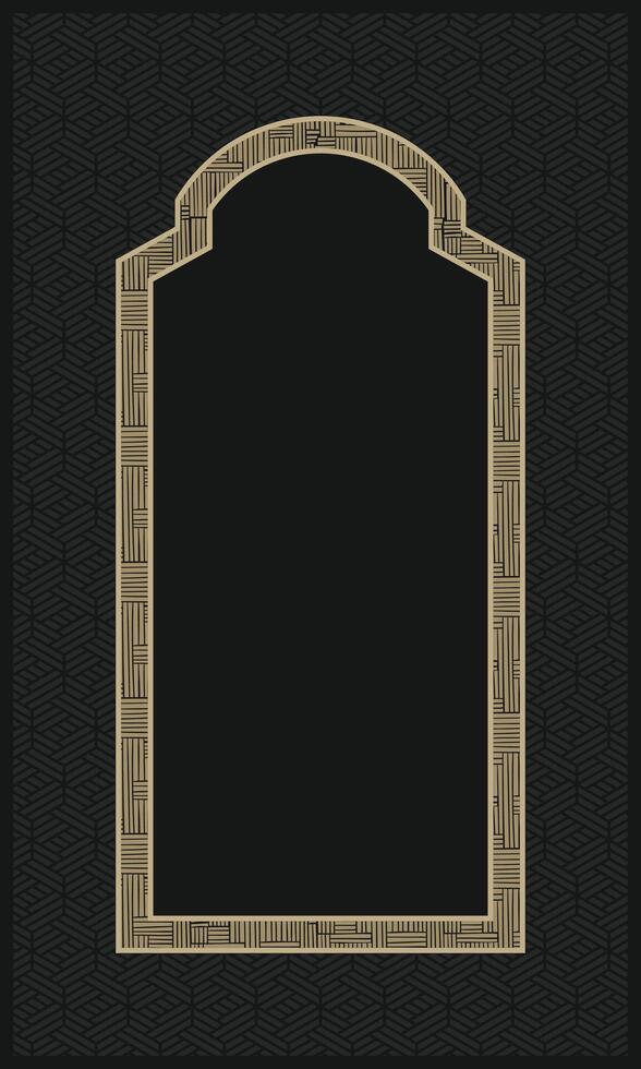 simple frame window prayer rug vector