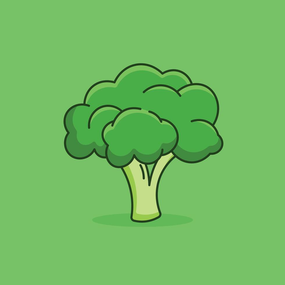 Broccoli icon, broccoli illustration vector