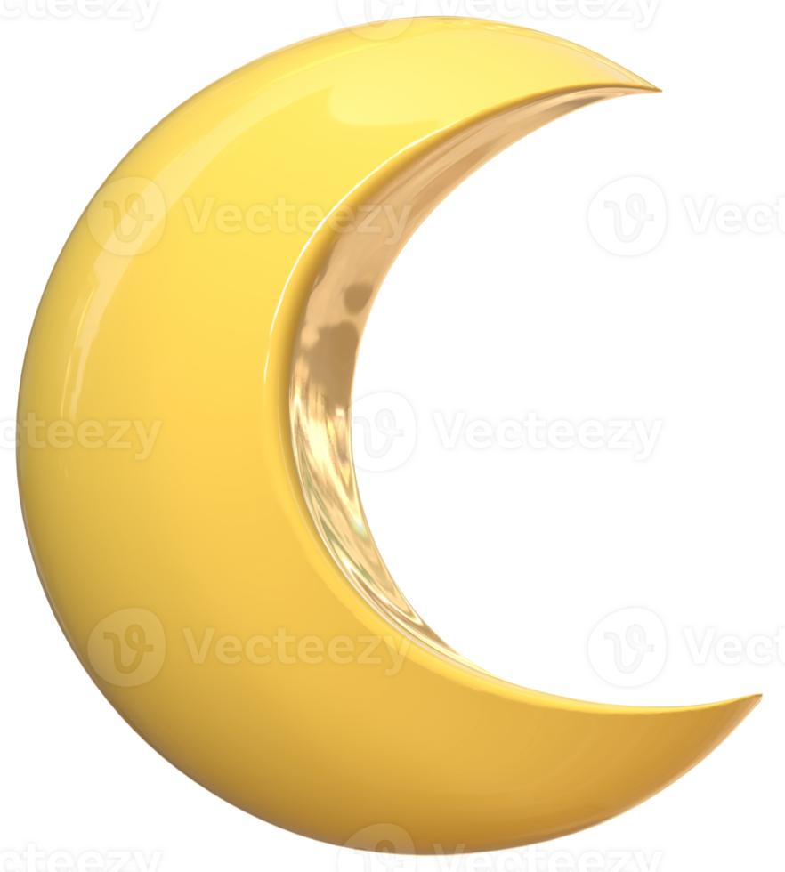 Moon cute kawaii colorful 3D sky and weather png
