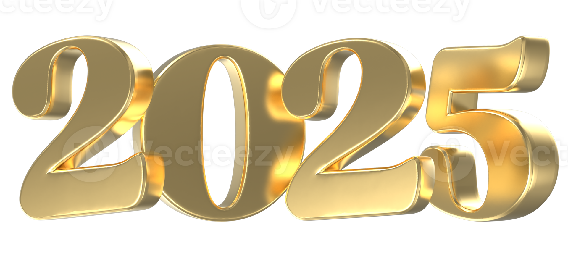 2025 new year gold number png