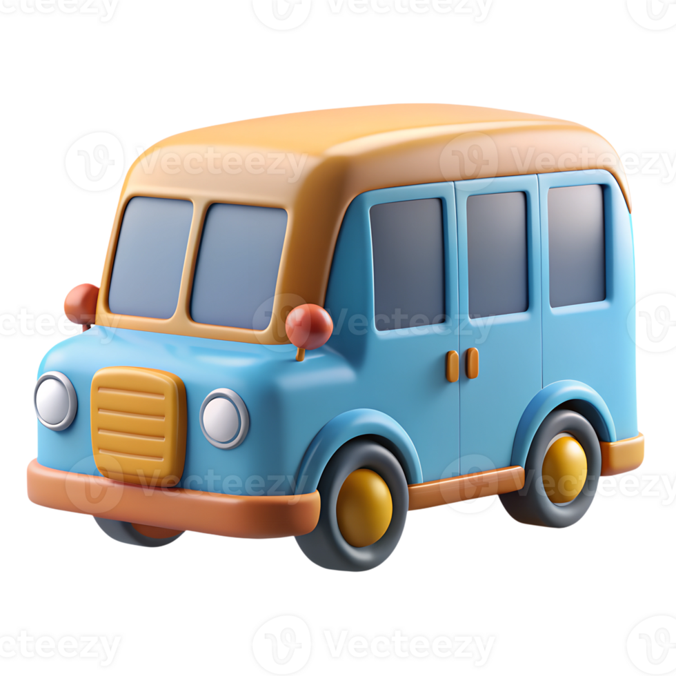 plastic cute bus png