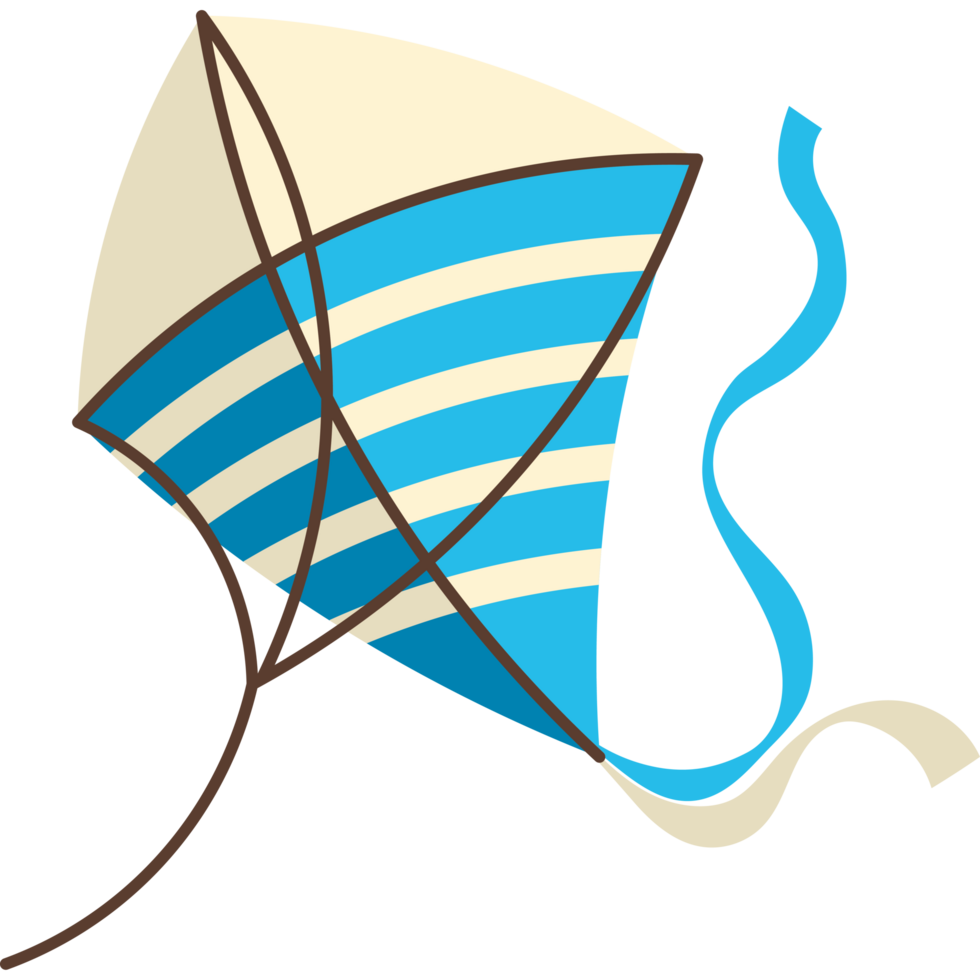 striped kite fly png