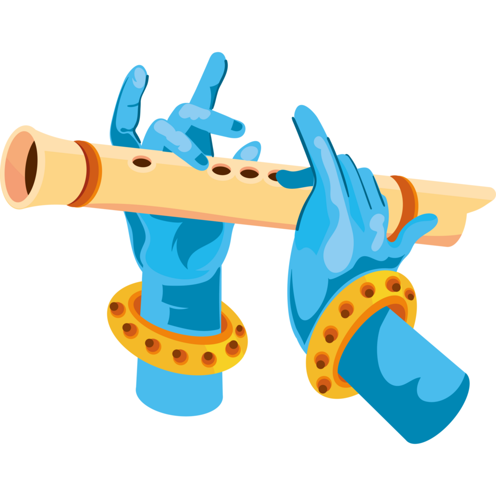 krishna hands plays his flute png