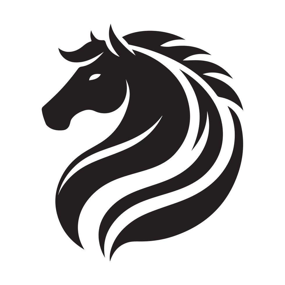Emblematic Horse Logo, Canter Charm, Pegasus Power Graphic Horse Icon Design vector