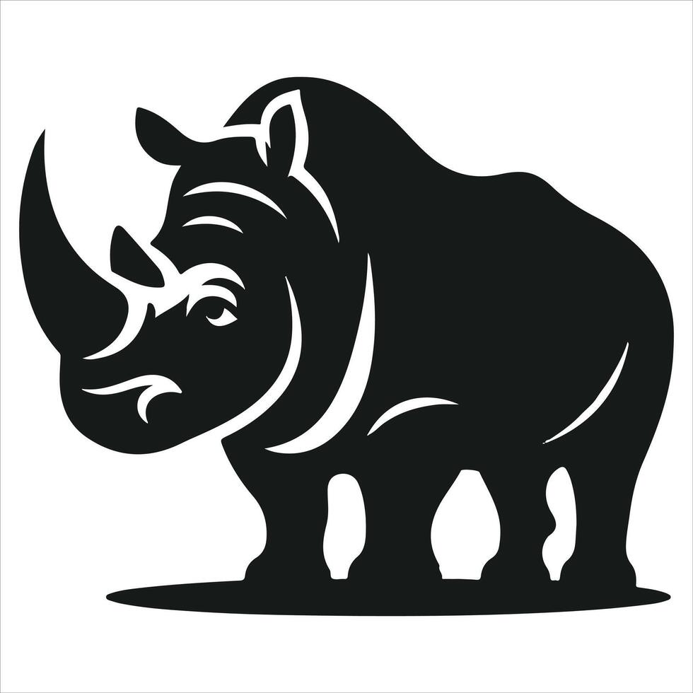 Emblematic Insignia on Rhinoceros vector