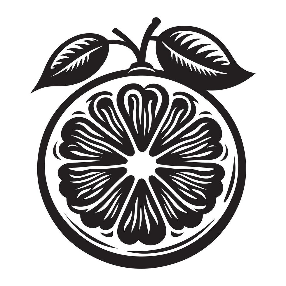 orange graphic logo design with silhouette icon vector