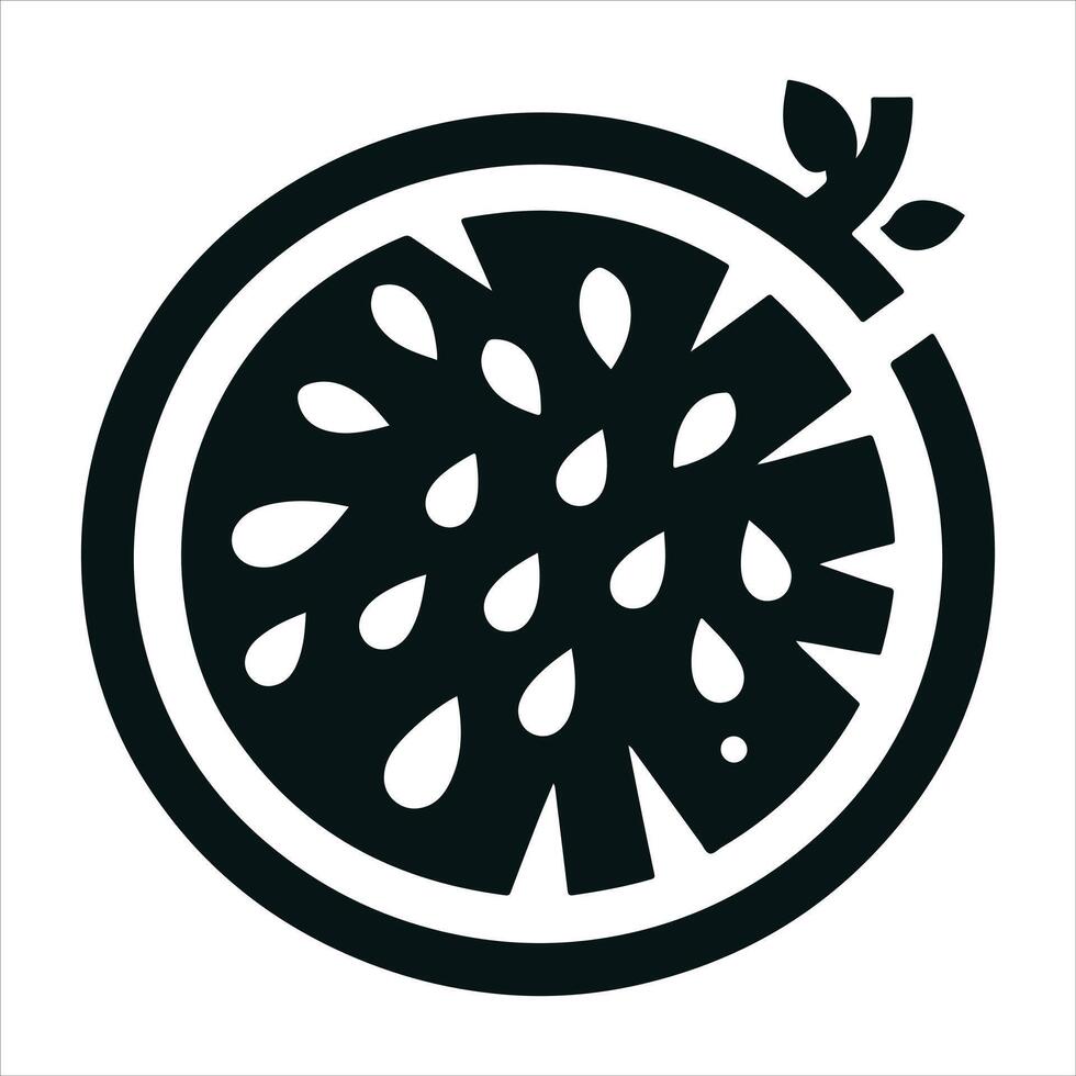 Passion Fruit paintings in line and glyph format vector
