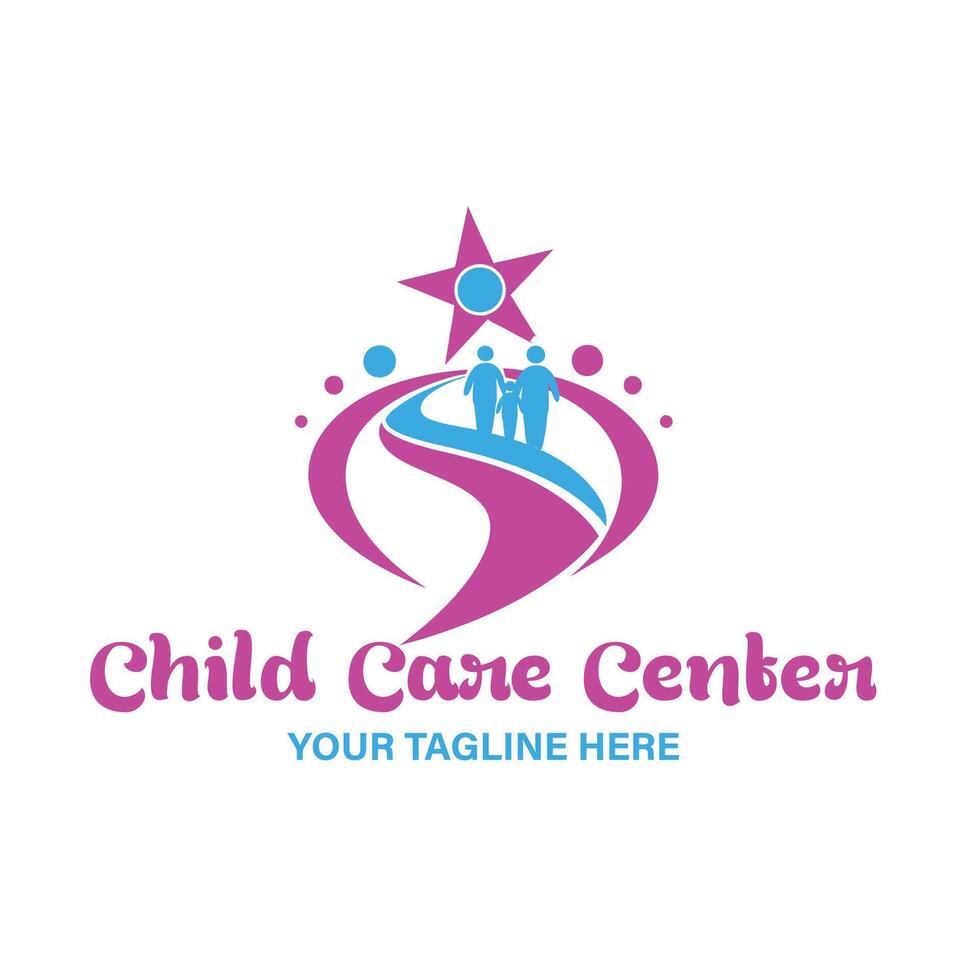unique new baby shop, child care, day care, school, and kids logo vector