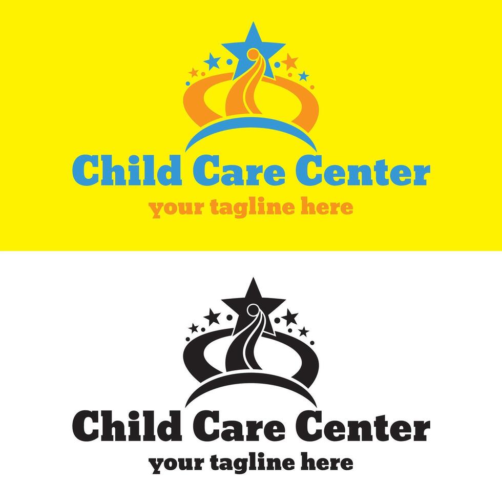 unique child care, day care, nursery, home care logo for you vector