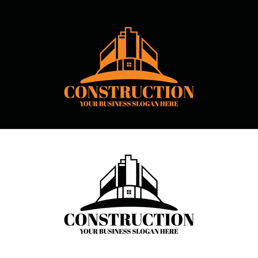 custom excavation, construction, real estate, remodel logo vector