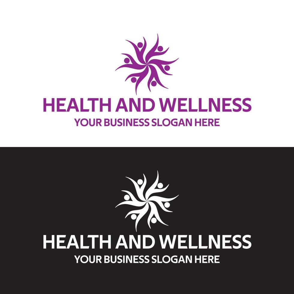 modern fitness, spa, health ,wellness, fitness, gym, yoga, mental health, logo design vector