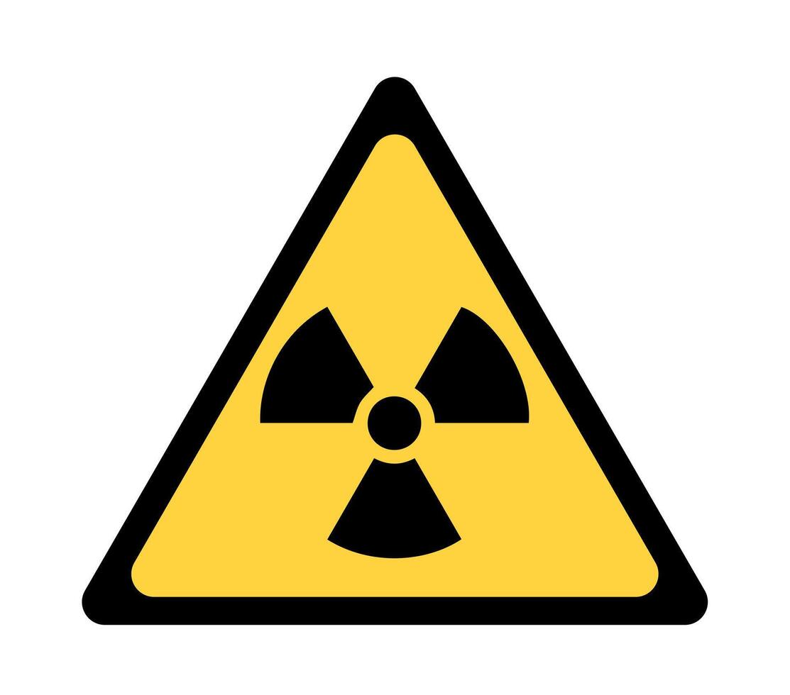 Radiation sign on a white background vector