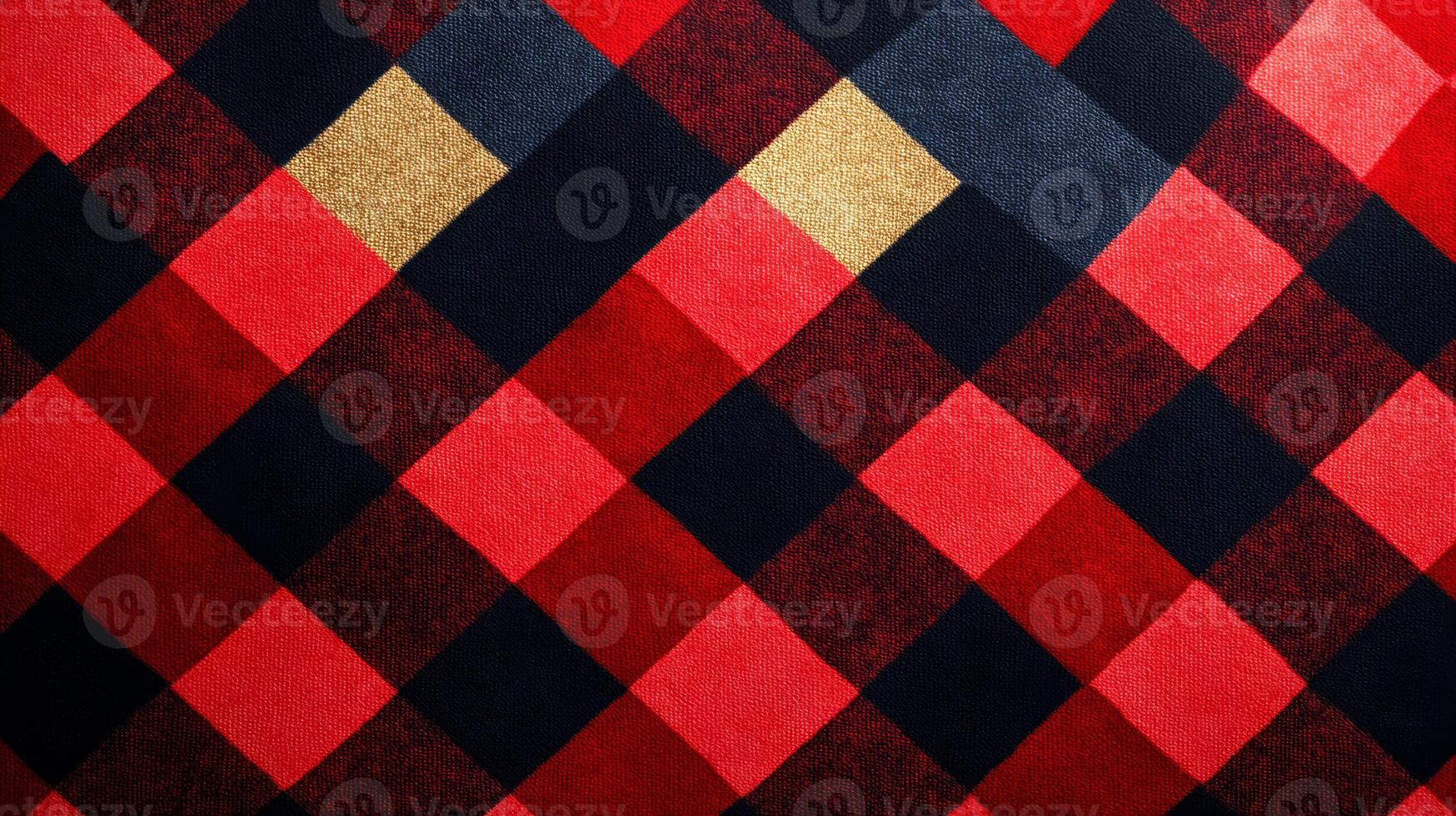 Plaid pattern with golden thread accents Christmas cozy warmth classic festive style ideal for traditional holiday designs photo