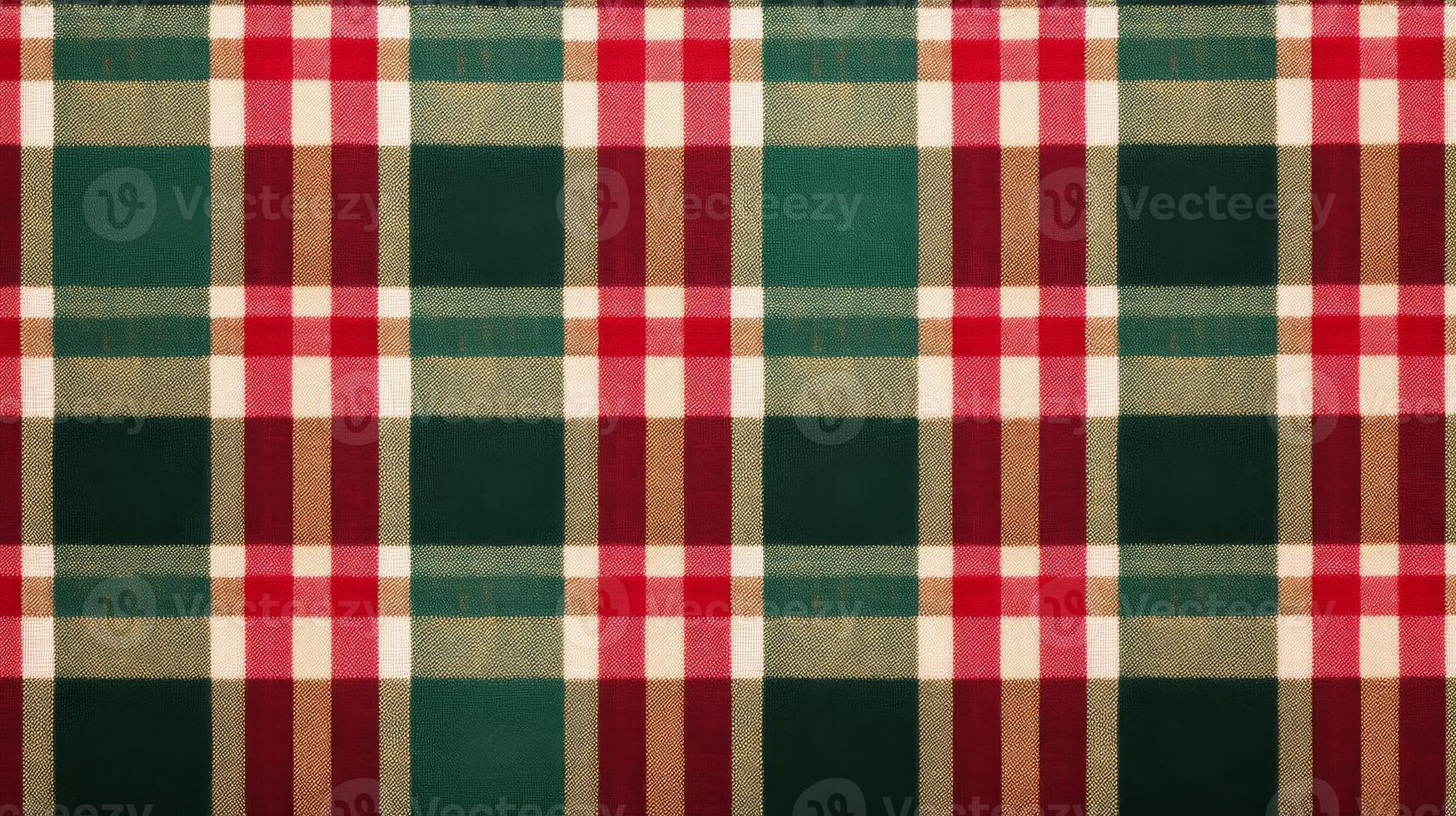 Plaid pattern with golden thread accents Christmas cozy warmth classic festive style ideal for traditional holiday designs photo