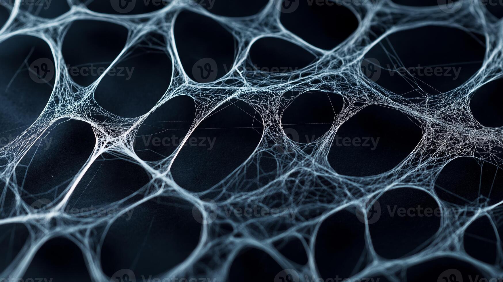 Spooky spiderweb texture on black rough fabric dark Halloween background eerie and mysterious ideal for haunting designs photo
