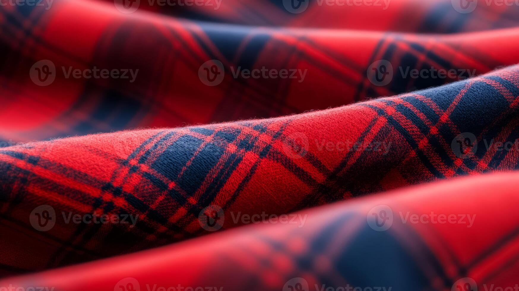 Vibrant red tartan texture with dark blue accents Burns Night Scottish cultural warmth classic and cozy perfect for celebrating traditional heritage photo