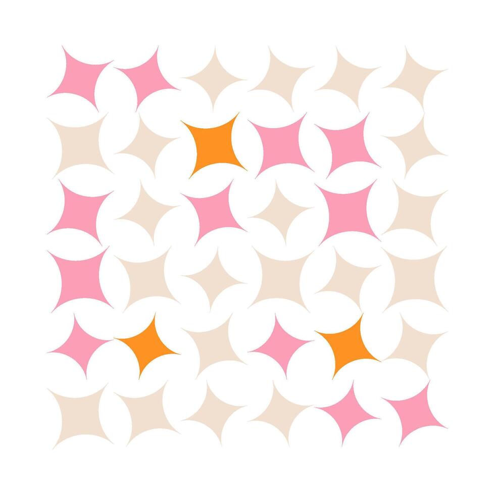 Starry Geometric abstraction fall season decor. Vintage ornate Background vector