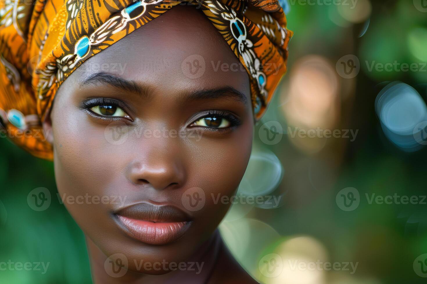 Young model is posing in front of a bokeh background photo